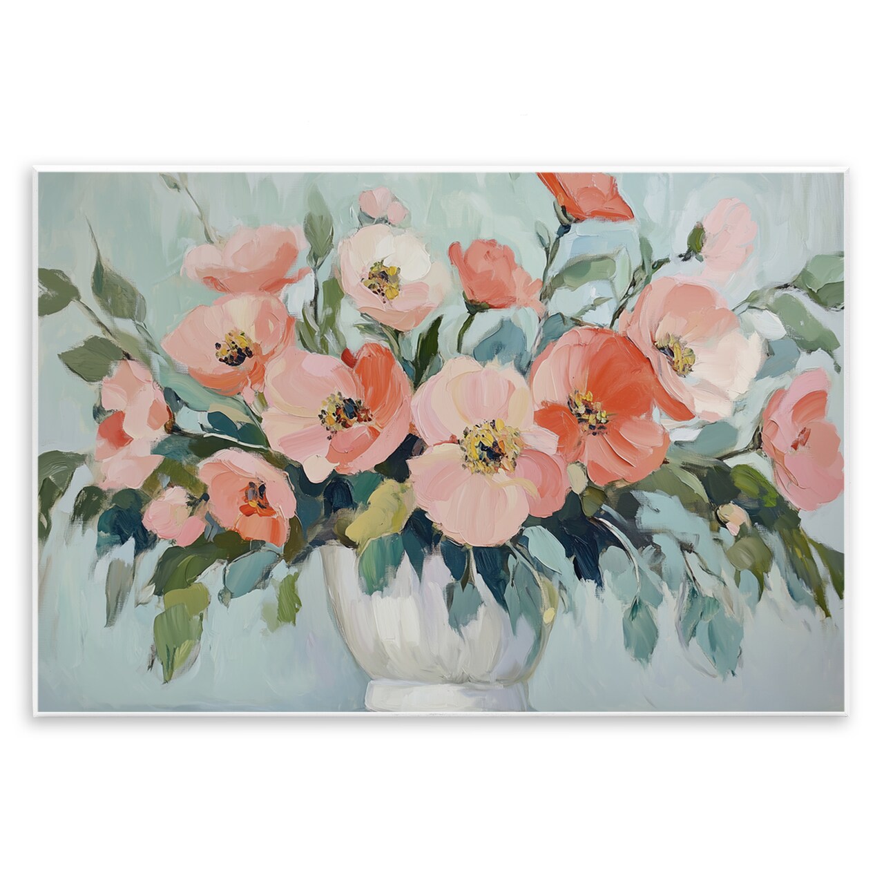 Stupell Industries Pink Flower Arrangement over Green Wall Plaque, design by Gina Kelly